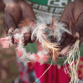 Woven feathers