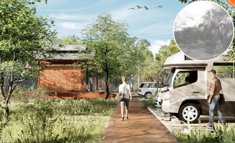 Artist impression of Ubirr carpark upgrades.