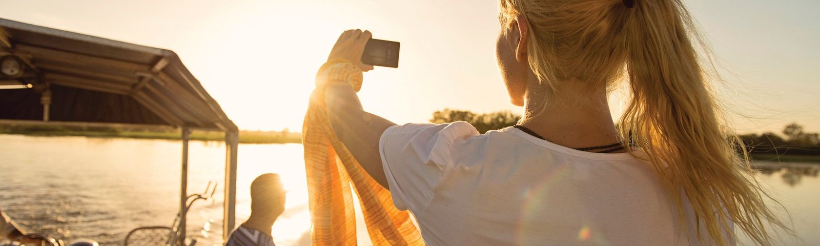 Visitor on sunrise cruise. Photo: Tourism NT