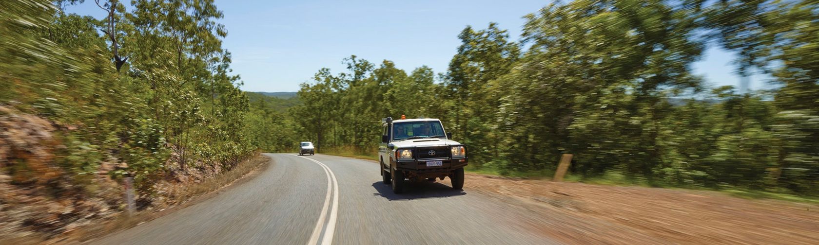 Driving in Kakadu. Photo: Peter Eve| Tourism NT