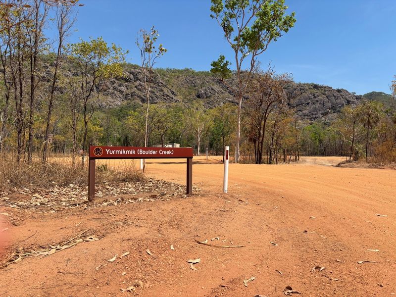 Boulder Creek carpark after resurfacing.