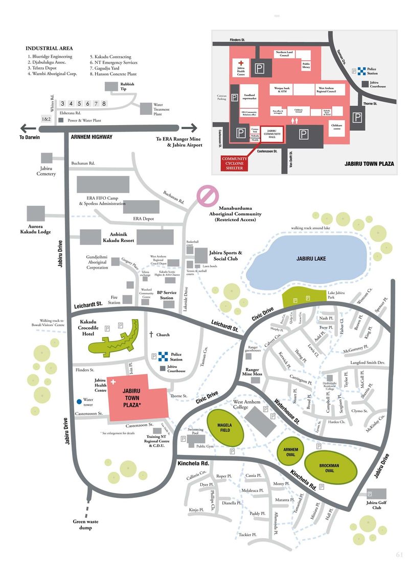 Jabiru town map.