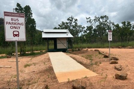Toilet block.