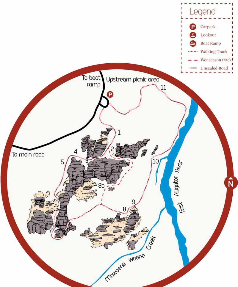 Bardedjilidji Sandstone Walk map.