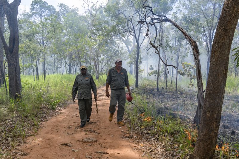 Wet season burning in Kakadu.