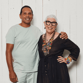 OzHarvest Founder Ronni Kahn with entrepreneur and Bininj man Ben Tyler
