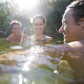 Swimming at Gunlom. Photo: Tourism NT