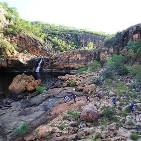 Bushwalkers in Kakadu. Photo: Trek Tours