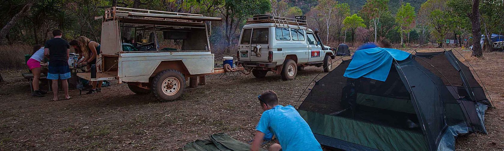 Camp vehicles. Photo: Territory Expeditions