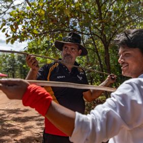 Men's ankole (spear) making workshop