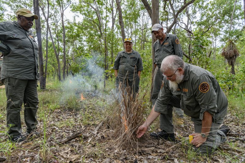 Wet season burning in Kakadu.